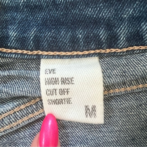eunina cut off jean shorts, Eve High Rise Cut Off Shortie, Medium - Picture 4 of 9